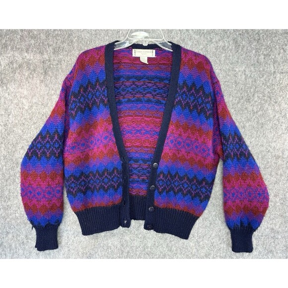 Christopher Sport Women's Knit Sweater 4 Button Cardigan Southwest Aztec Large - Picture 4 of 9
